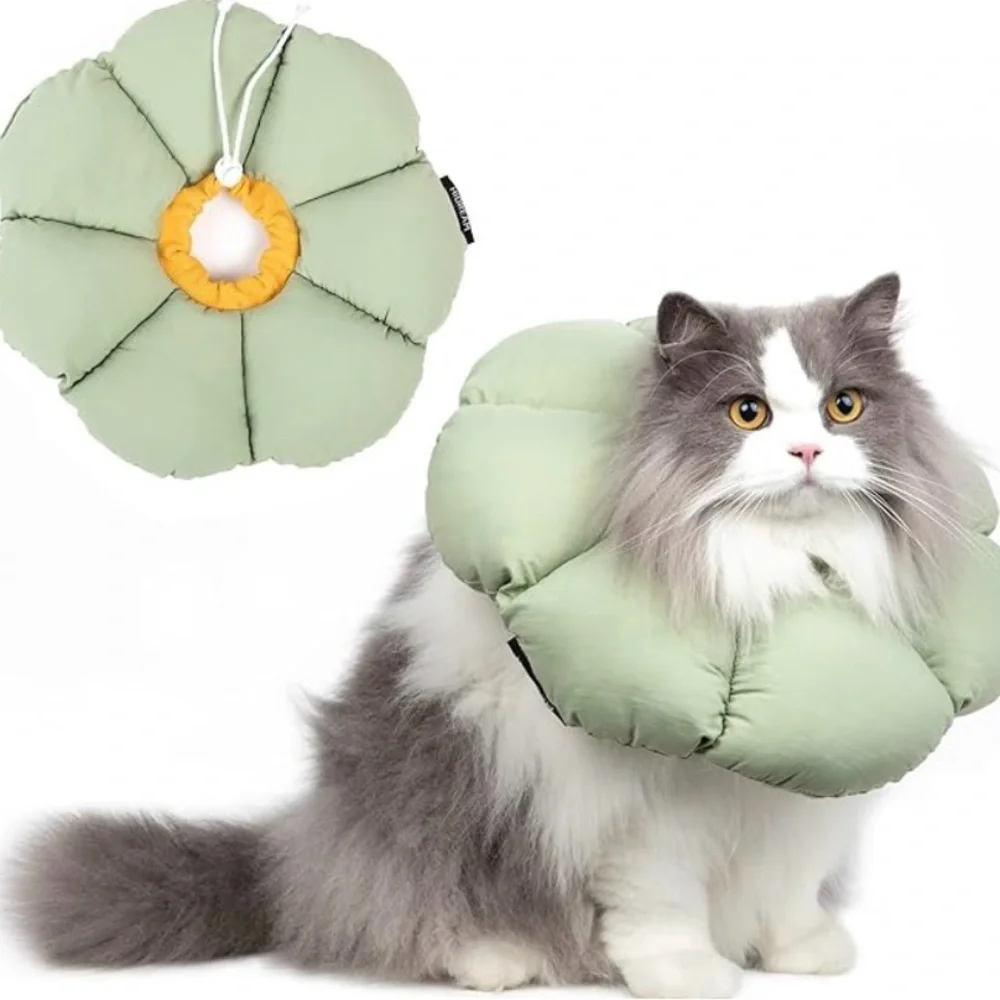 HIDREAM Cat Medium Cone Collar,Cute Cat Recover Elizabethan Collar